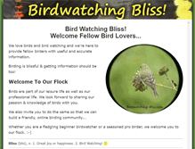 Tablet Screenshot of birdwatching-bliss.com